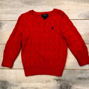 EUC Polo by Ralph Lauren red sweater size 2T